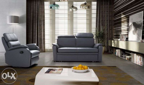 Zestaw Amber Sofa + 2 fotele skóra naturalna